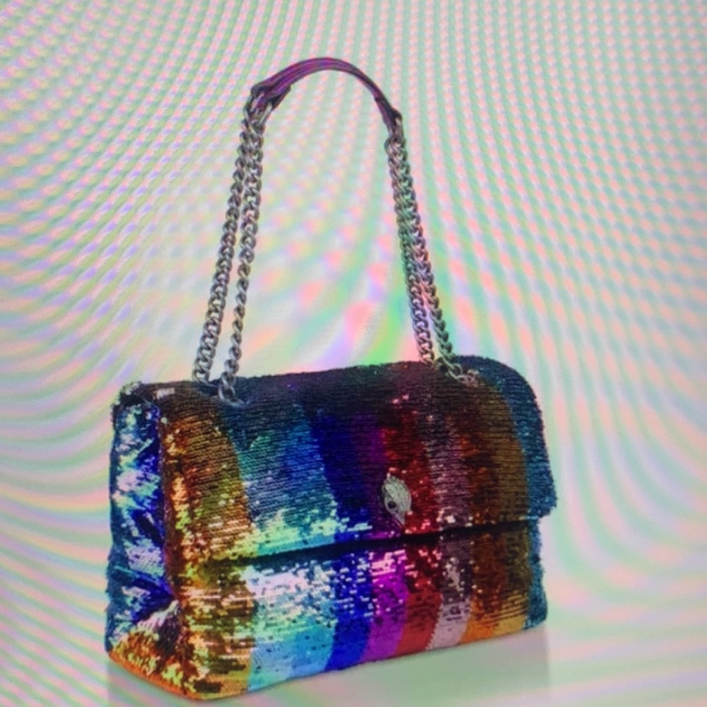 - Kurt Geiger London Kensington XXL Sequins Quilted Crossbody Bag - Picture 9 of 13